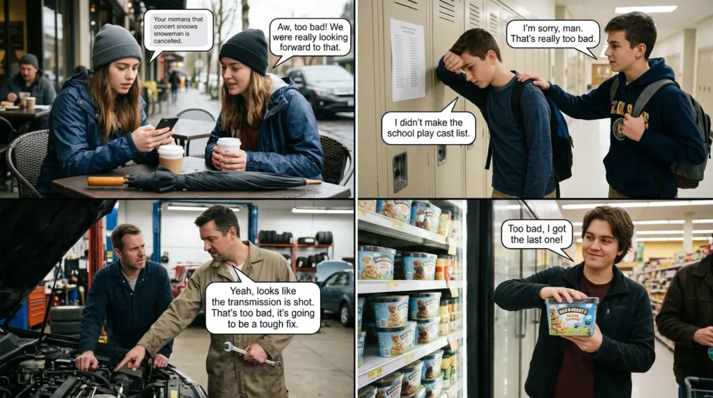 Too Bad Examples in American English