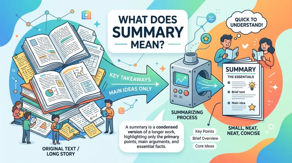 What Does Summary Mean?