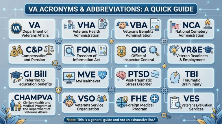 va acronyms list
