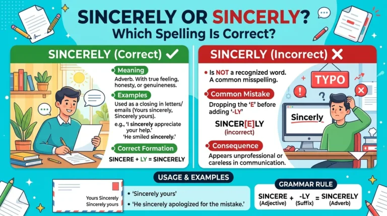 Sincerely or Sincerly? Which Spelling Is Correct?