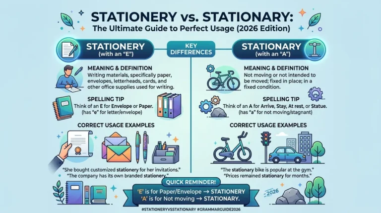 Stationery or Stationary? Learn the Difference
