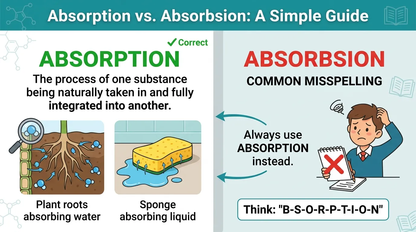 absorption vs absorbsion