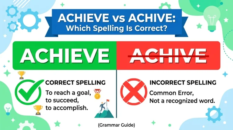 Achieve vs Achive: Which Spelling Is Correct?