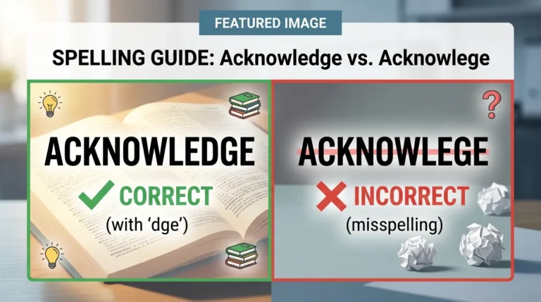 Acknowledge vs. Acknowlege: Which Spelling Is Correct?