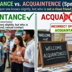 acquaintance vs acquaintence