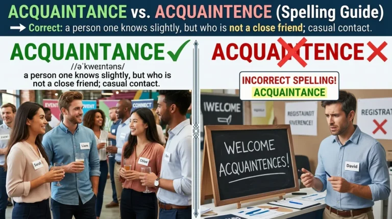 acquaintance vs acquaintence