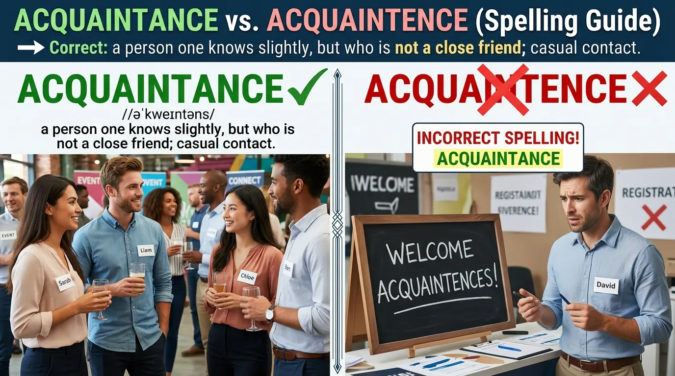 acquaintance vs acquaintence
