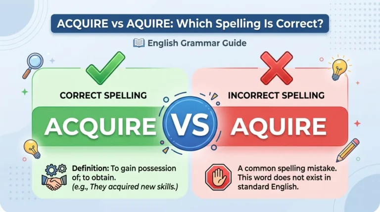 Acquire vs Aquire: Which Spelling Is Correct?