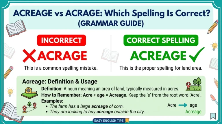 Acreage vs Acrage: Which Spelling Is Correct?