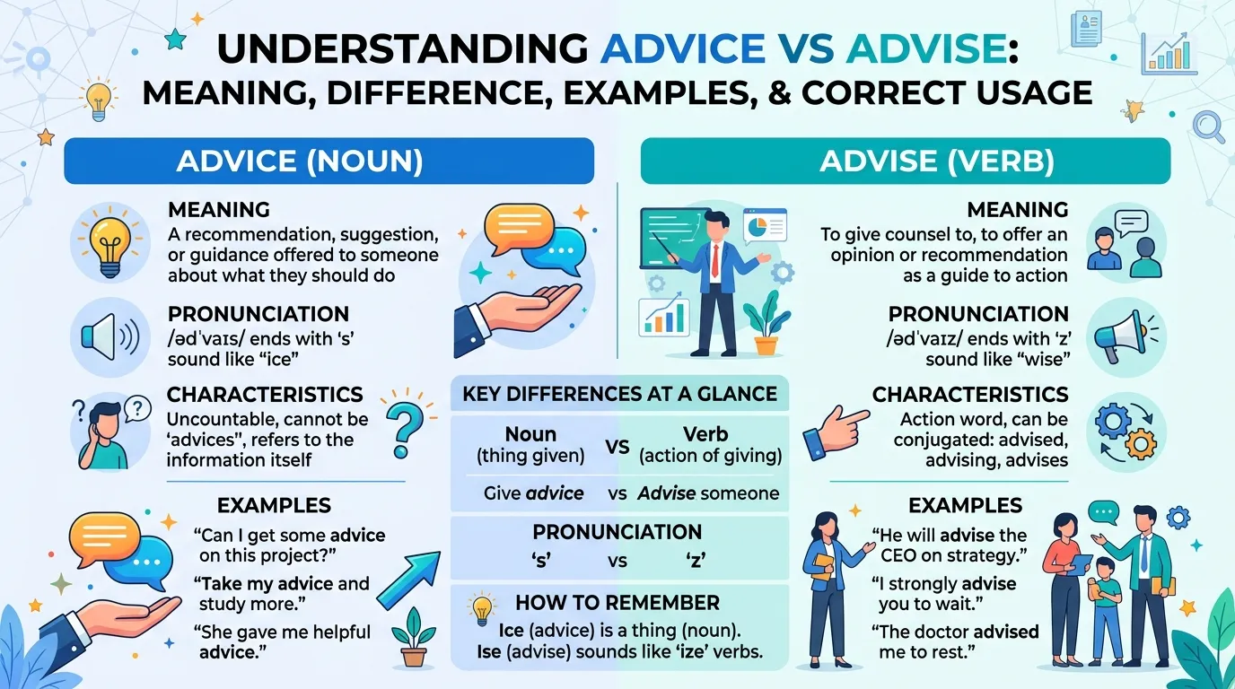 Advice vs Advise
