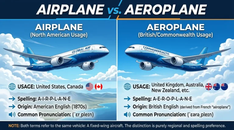 airplane vs aeroplane