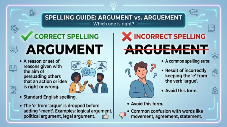 Argument vs Arguement: Which Spelling Is Correct?