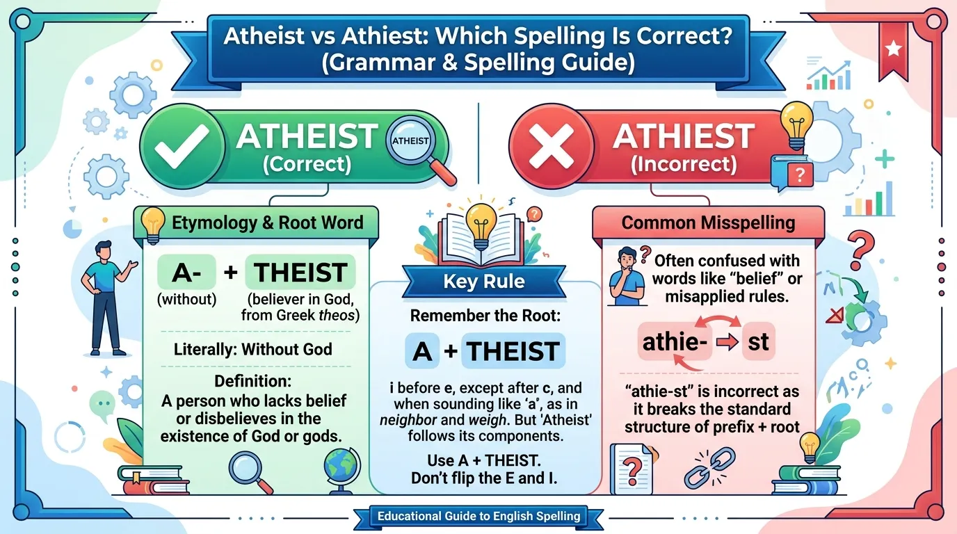 Atheist vs Athiest: Which Spelling Is Correct?