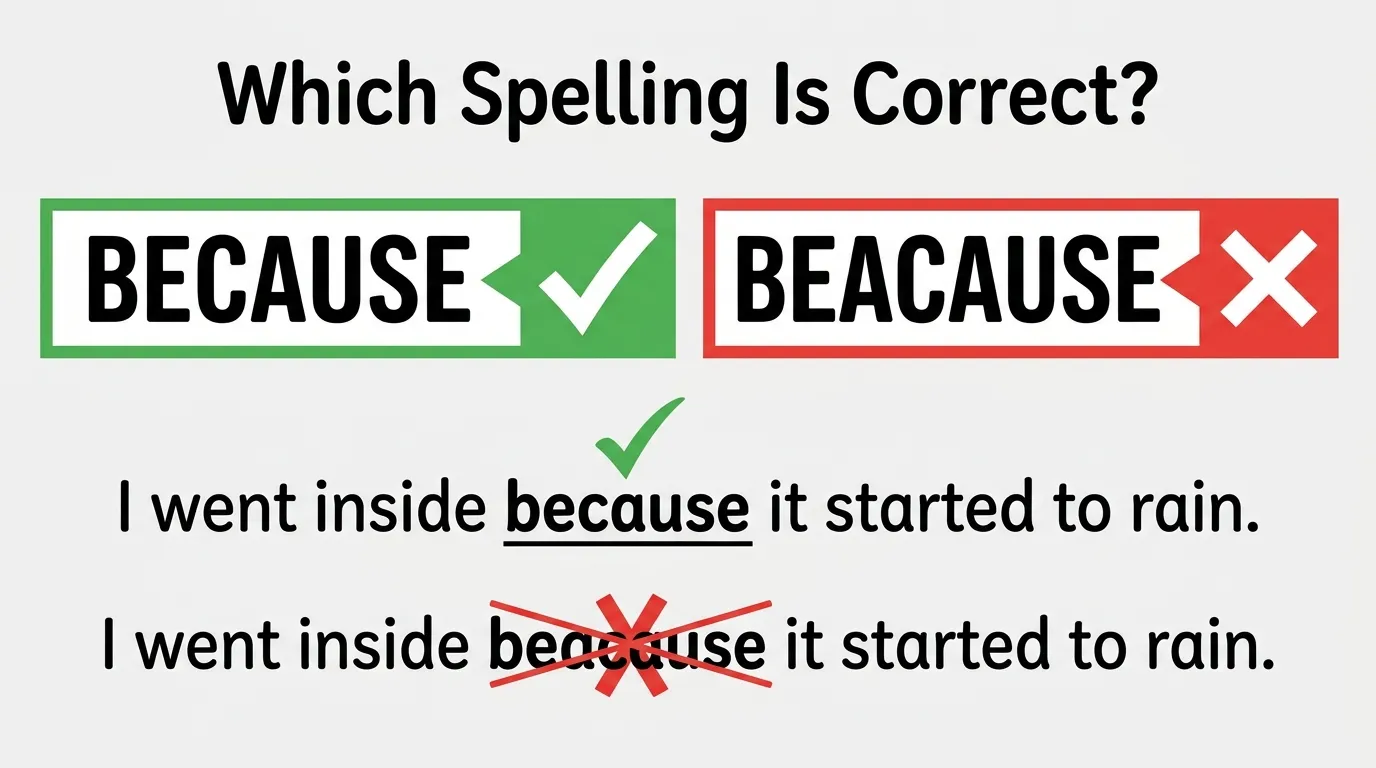 Because vs Beacause: Which Spelling Is Correct?