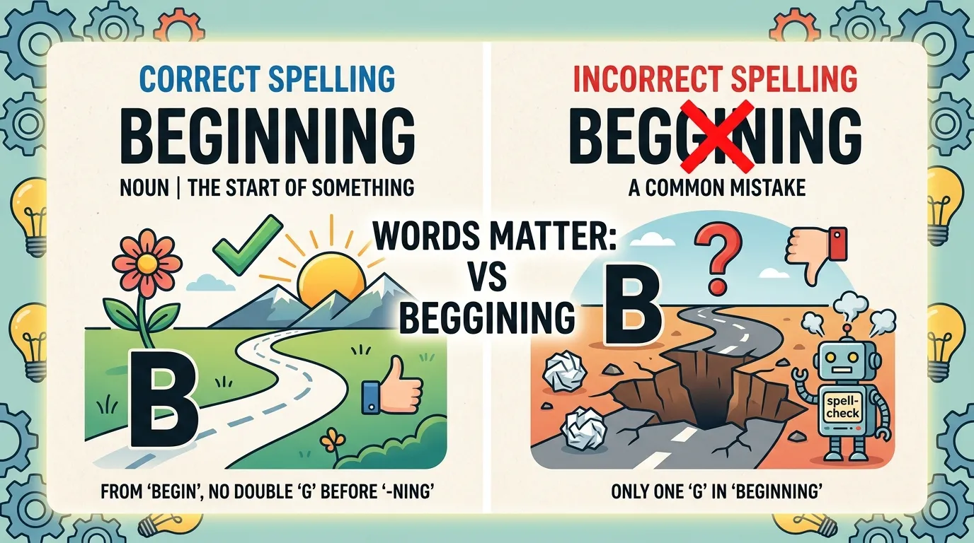 beginning vs beggining