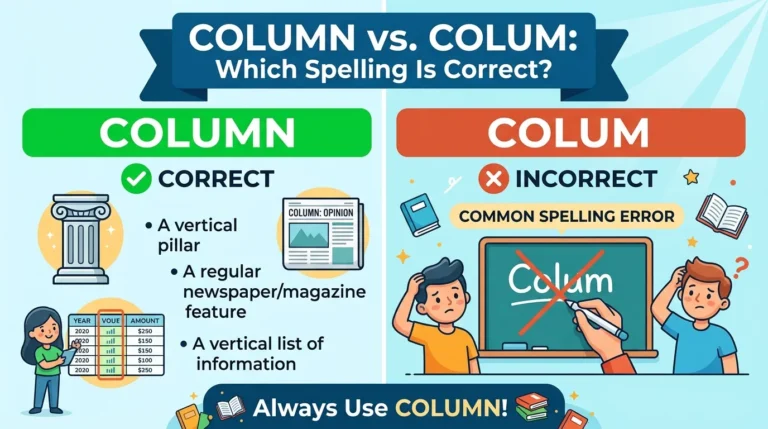 Column vs Colum: Which Spelling Is Correct?