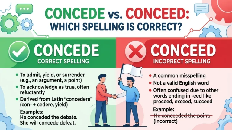Concede vs Conceed: Which Spelling Is Correct?