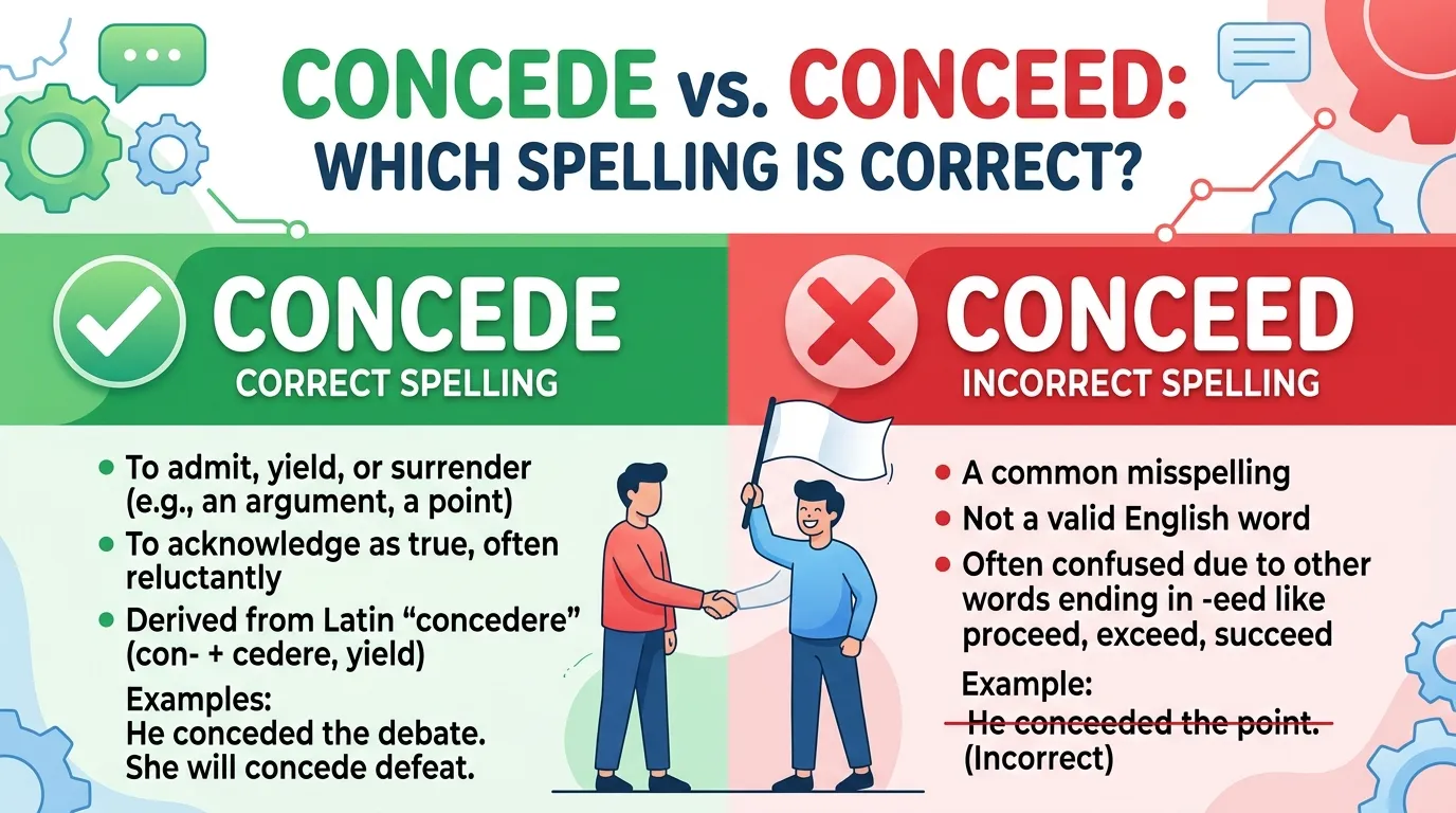 Concede vs Conceed: Which Spelling Is Correct?