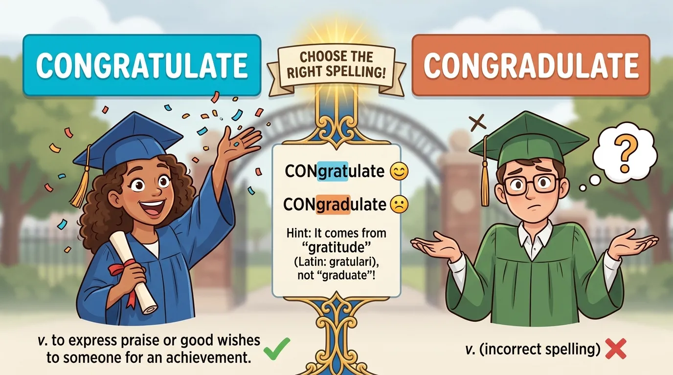 congratulate vs congradulate