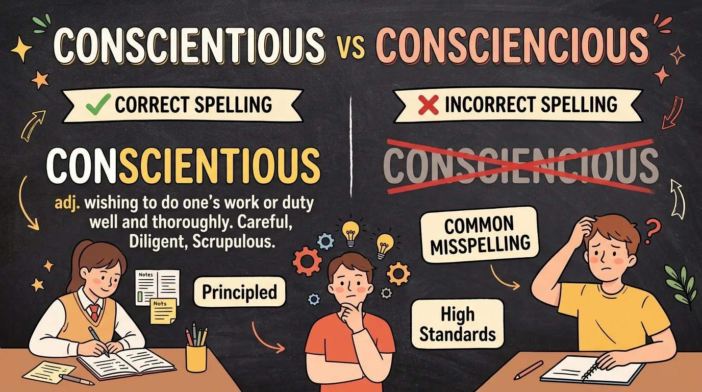 Conscientious vs Consciencious