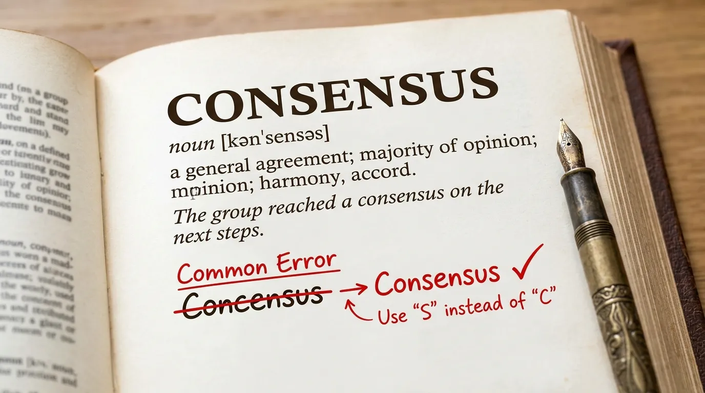 Consensus vs Concensus: Which Spelling Is Correct?