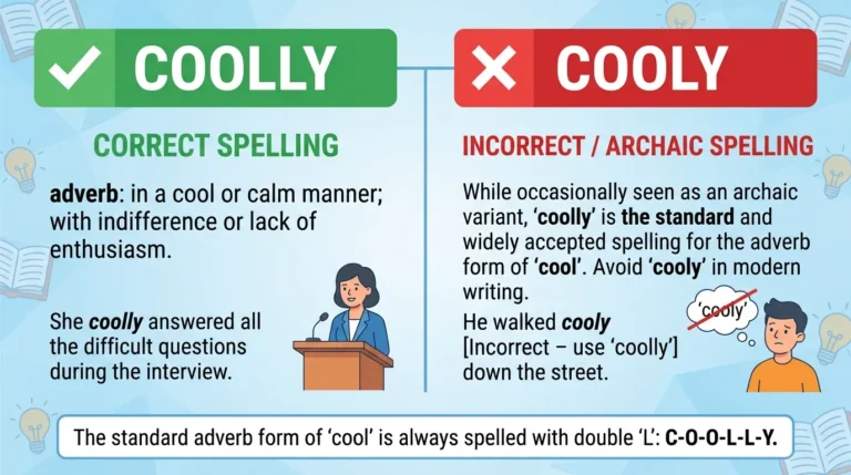 Coolly vs Cooly: Which Spelling Is Correct?