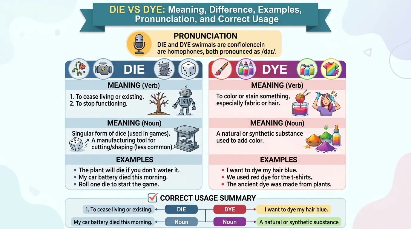 Die vs Dye