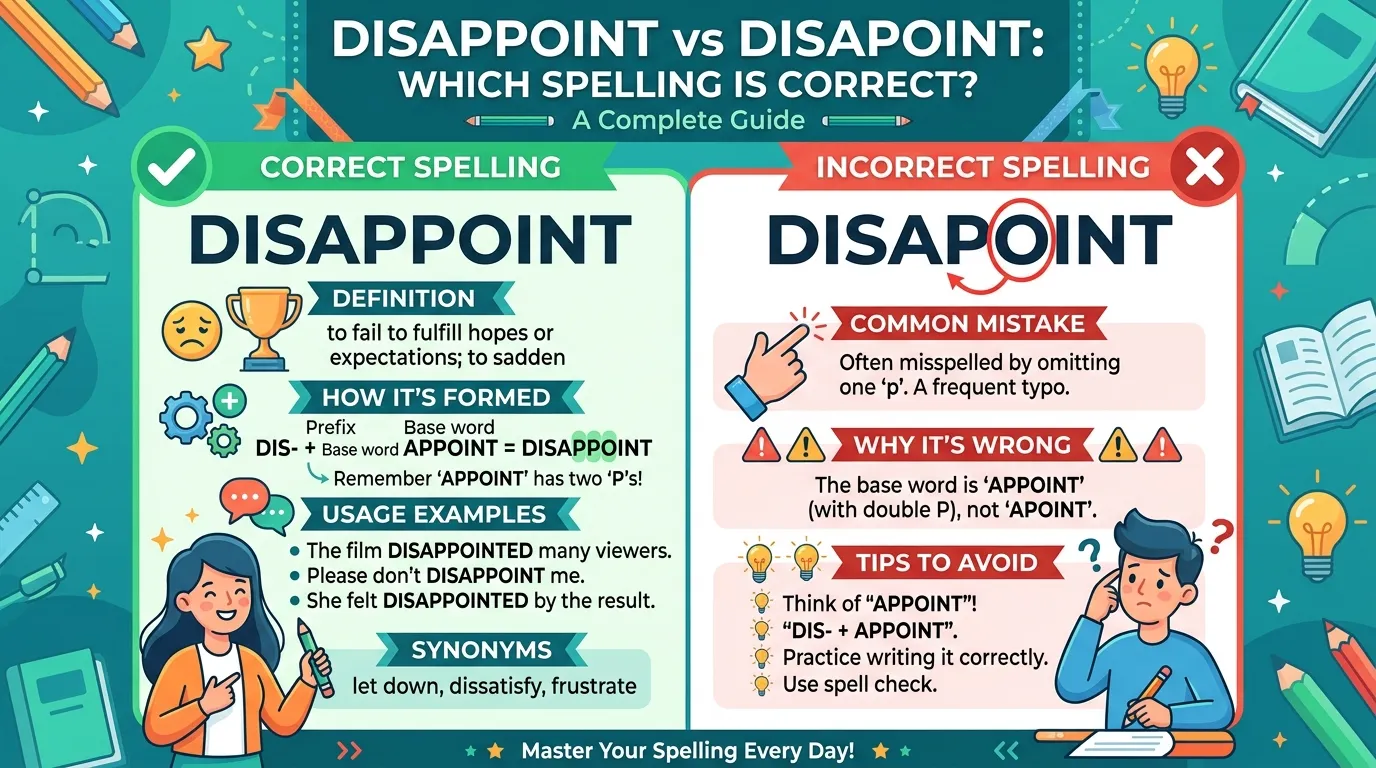 Disappoint vs Disapoint: Which Spelling Is Correct?