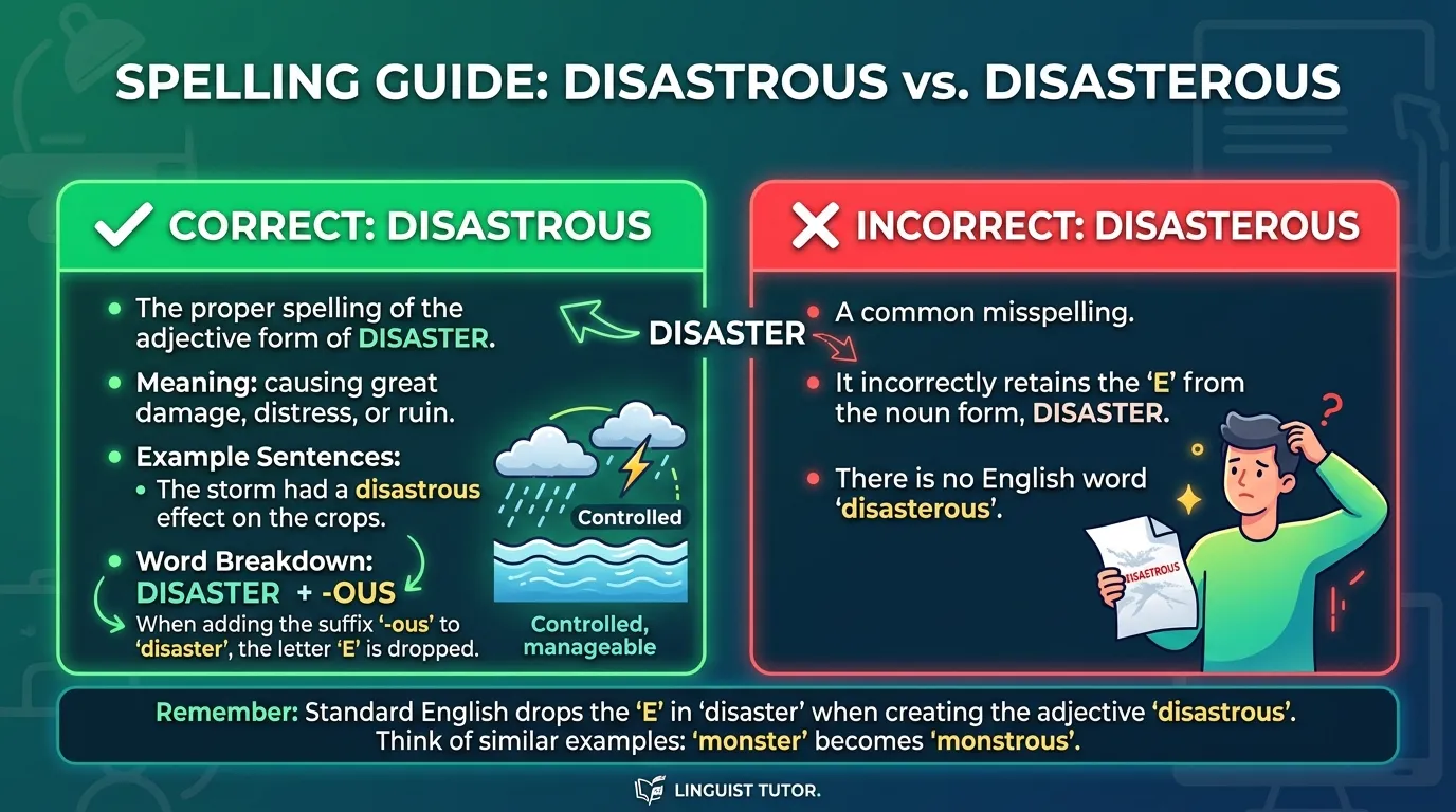 Disastrous vs Disasterous: Which Spelling Is Correct?