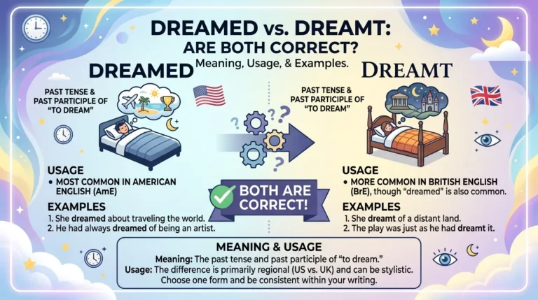 Dreamed vs Dreamt