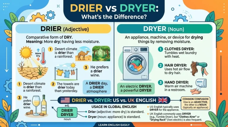 Drier vs Dryer: What’s the Difference?