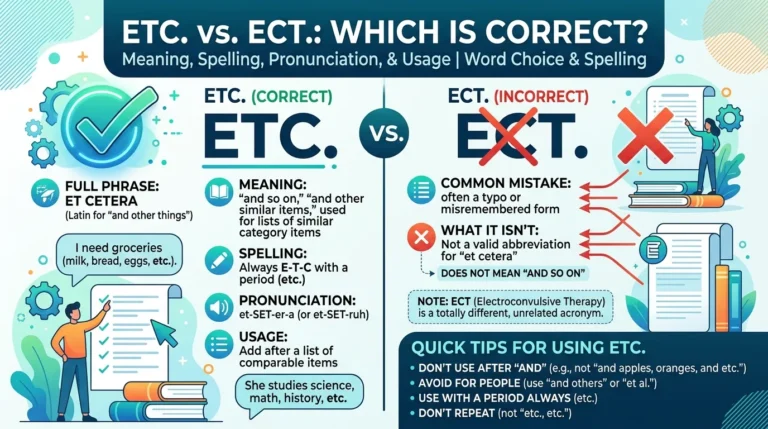 Etc vs Ect: Which Is Correct?