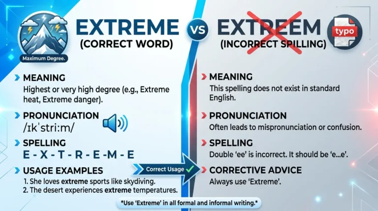 Extreme vs Extreem: Meaning