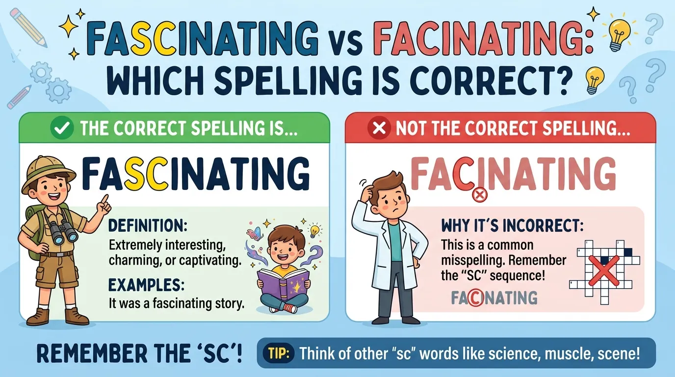 Fascinating vs Facinating: Which Spelling Is Correct?