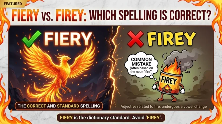 Fiery vs Firey: Which Spelling Is Correct?