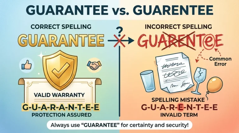 guarantee vs guarentee