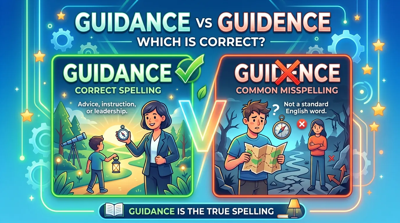 Guidance vs Guidence: Which Spelling Is Correct?