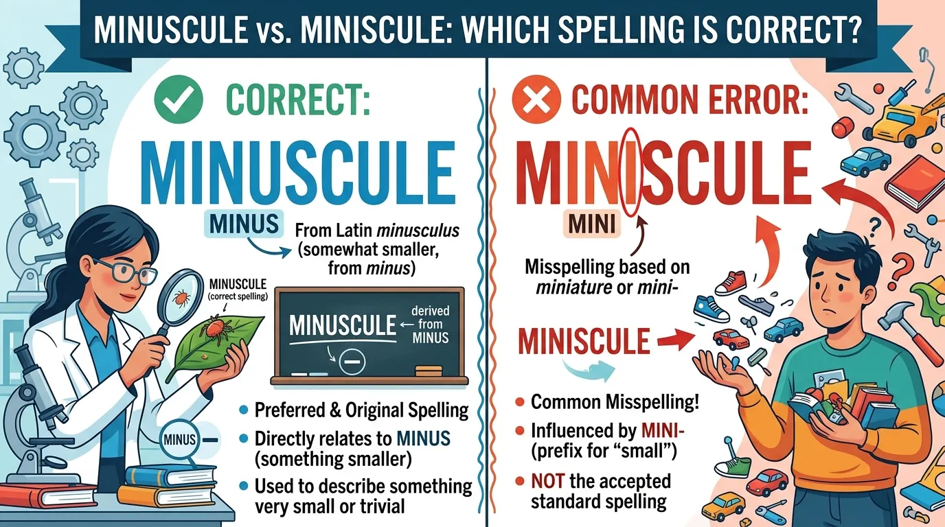 Minuscule vs Miniscule: Which Spelling Is Correct?