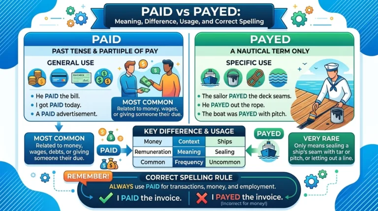 Paid vs Payed