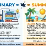 Summary vs Summery