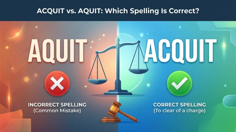 Acquit vs Aquit: Which Spelling Is Correct?