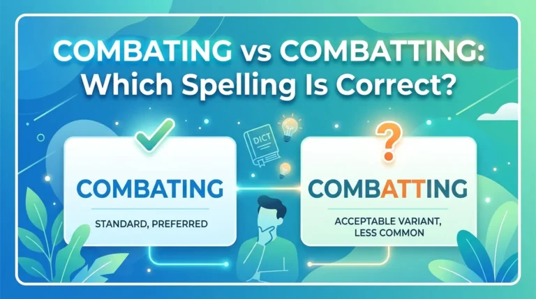Combating vs Combatting: Which Spelling Is Correct?
