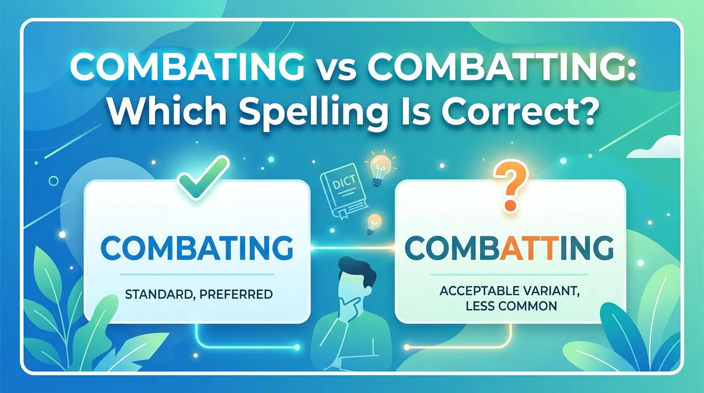 Combating vs Combatting: Which Spelling Is Correct?