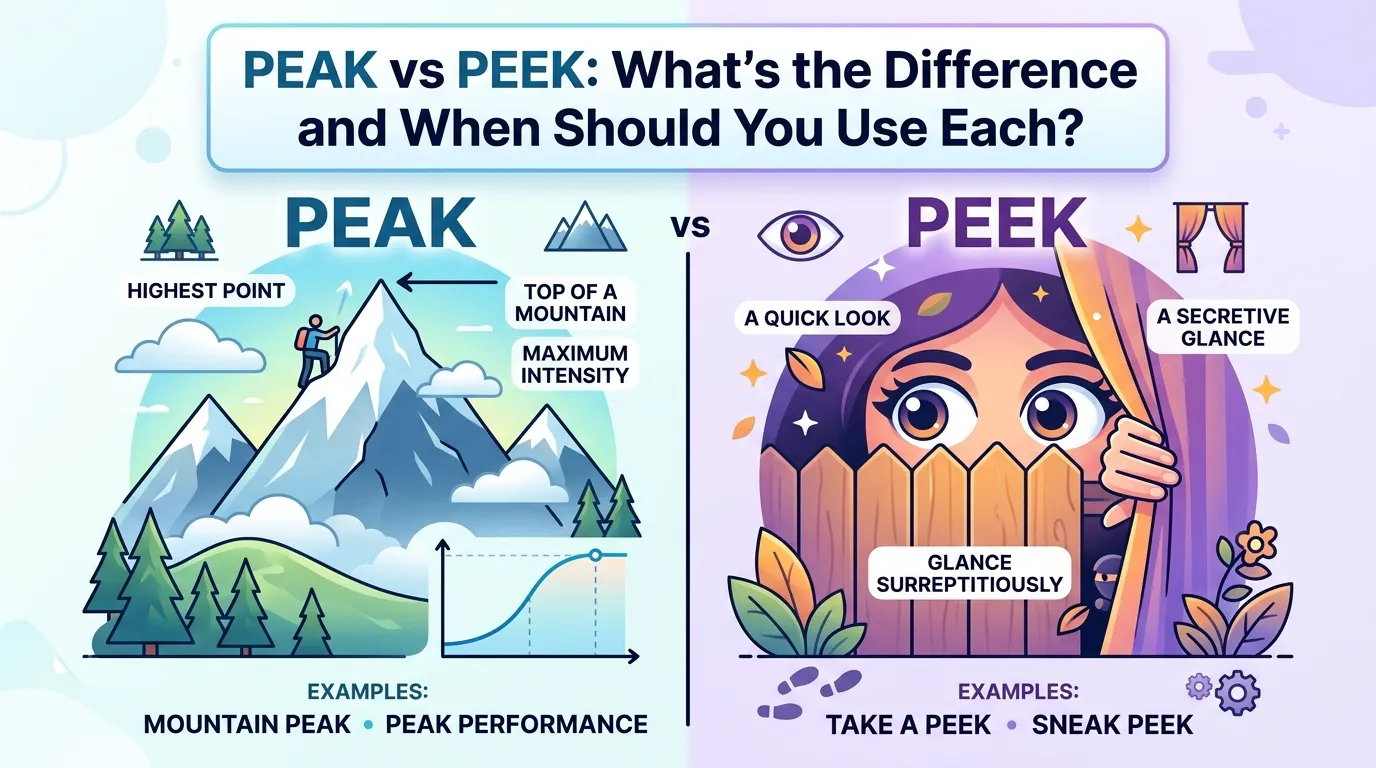 Peak vs Peek: What’s the Difference